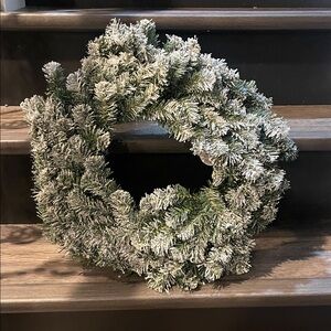 Frosted Green Holiday Wreath